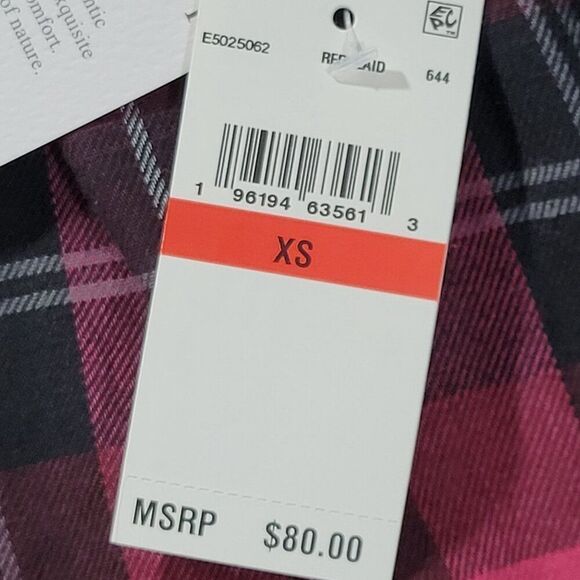 Eileen West Nightgown Womens Size XS Hollyberry Plaid Pajama Long Lace Cottage - Picture 13 of 16